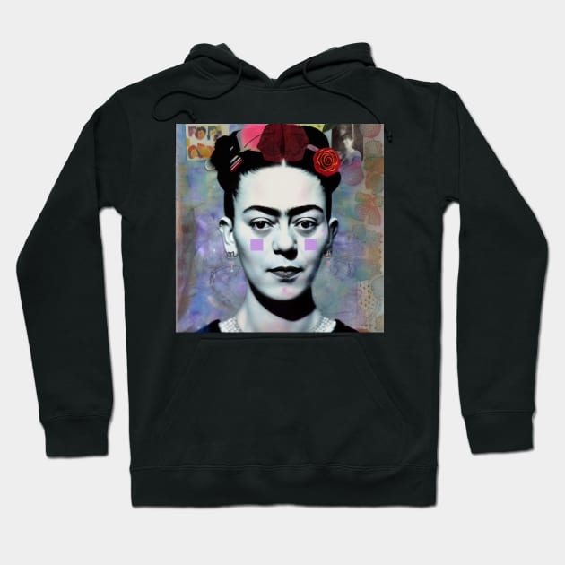 Frida Kahlo Portrait Hoodie by Disputatious